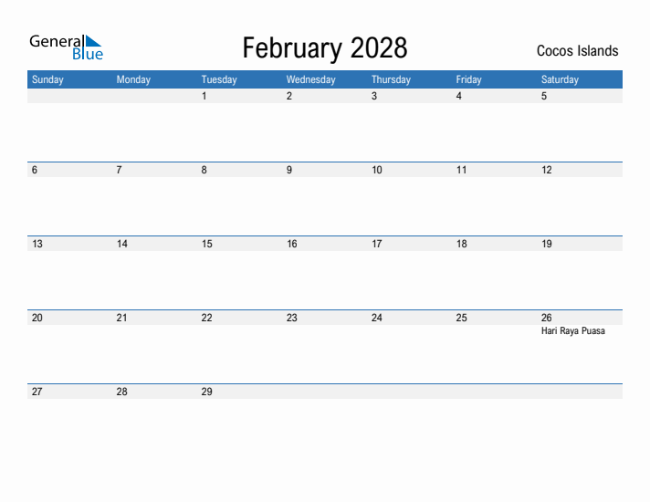 Fillable February 2028 Calendar