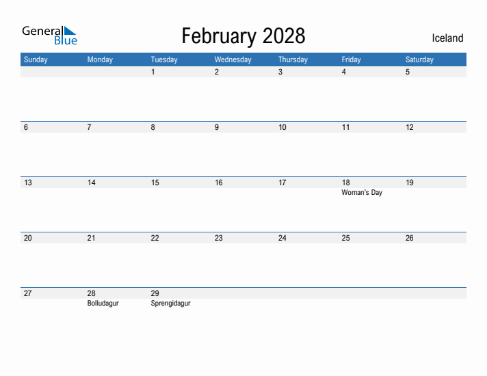 Fillable February 2028 Calendar