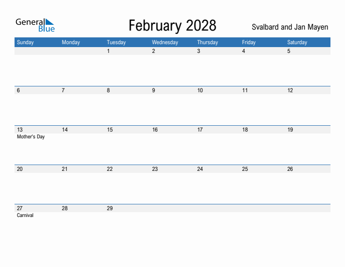 Fillable February 2028 Calendar