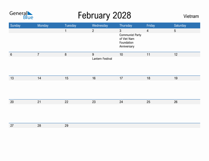 Fillable February 2028 Calendar