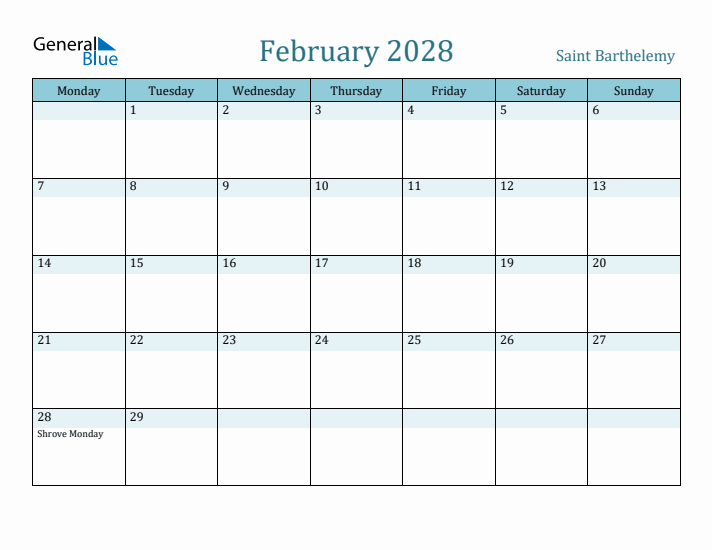 February 2028 Calendar with Holidays