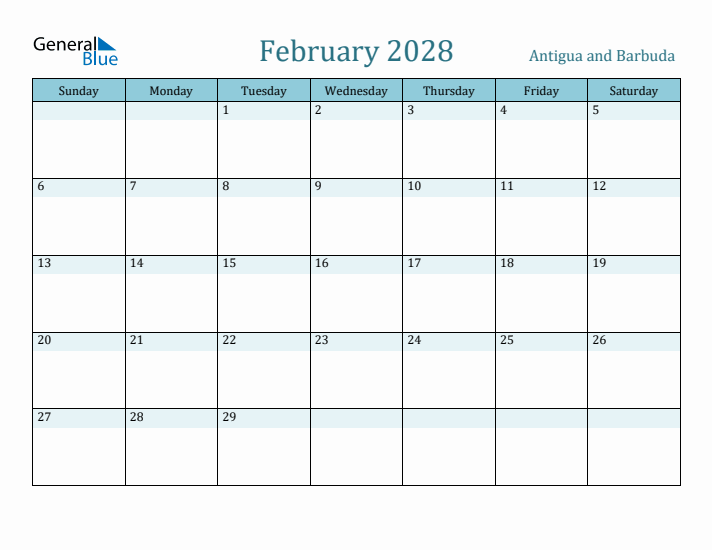 February 2028 Calendar with Holidays