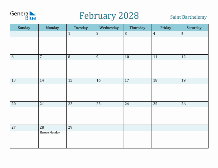 February 2028 Calendar with Holidays