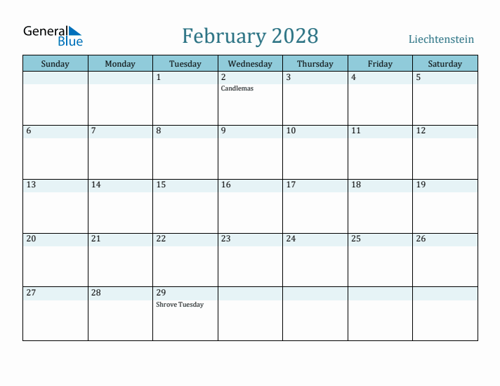 February 2028 Calendar with Holidays