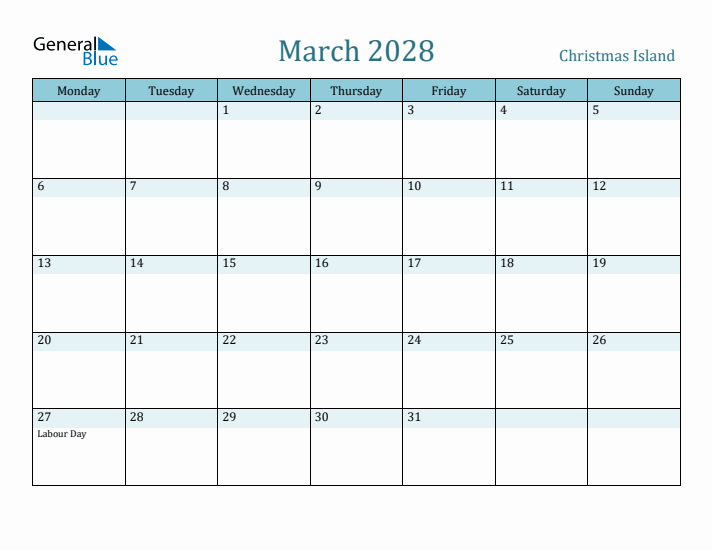 March 2028 Calendar with Holidays