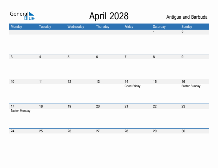 Fillable April 2028 Calendar