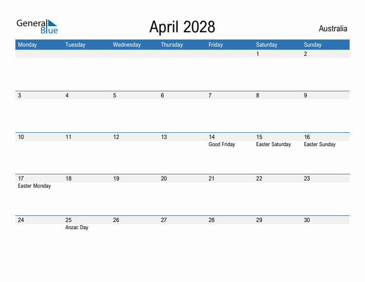 Fillable April 2028 Calendar