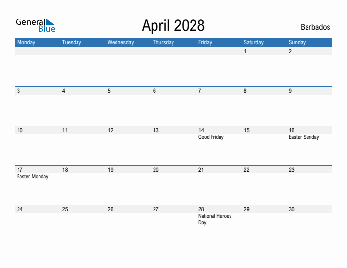 Fillable April 2028 Calendar