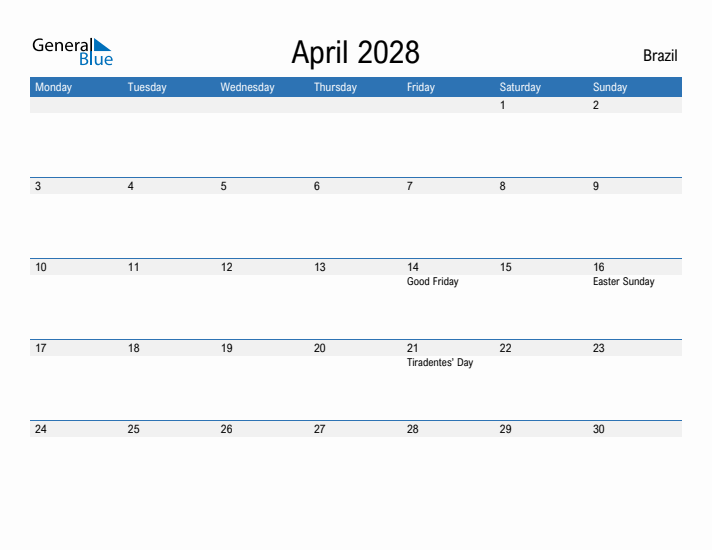 Fillable April 2028 Calendar