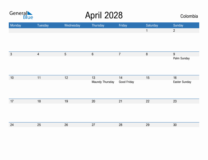 Fillable April 2028 Calendar