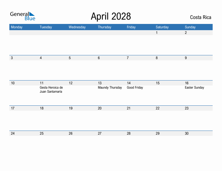 Fillable April 2028 Calendar