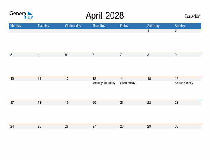 Fillable April 2028 Calendar