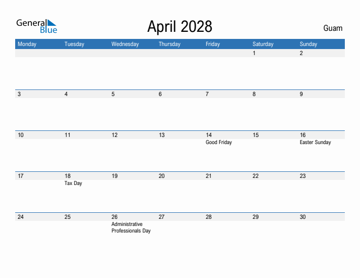 Fillable April 2028 Calendar