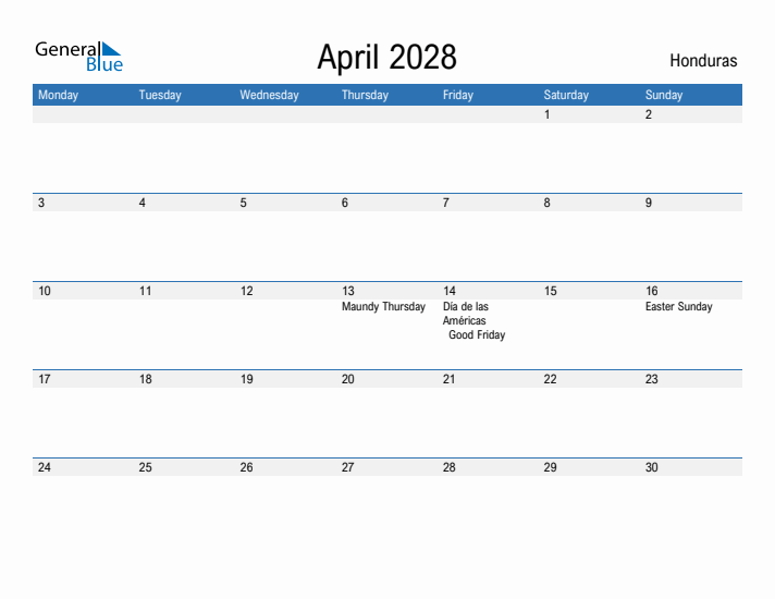 Fillable April 2028 Calendar