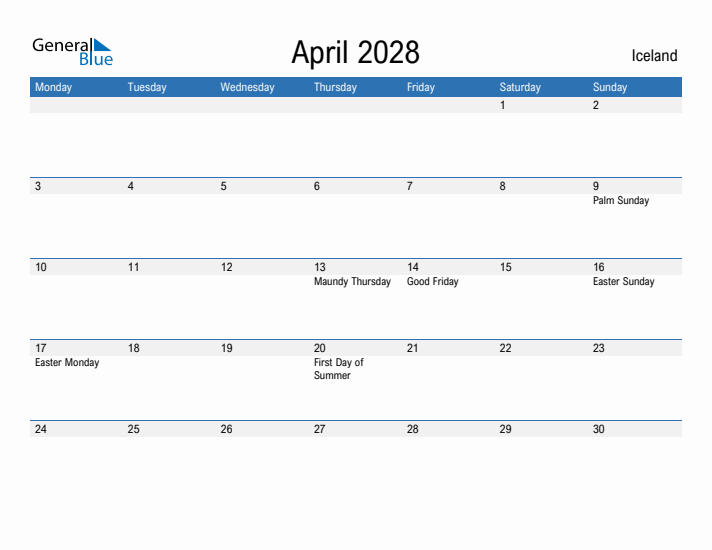 Fillable April 2028 Calendar