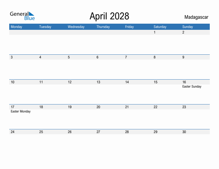 Fillable April 2028 Calendar