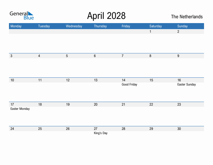 Fillable April 2028 Calendar