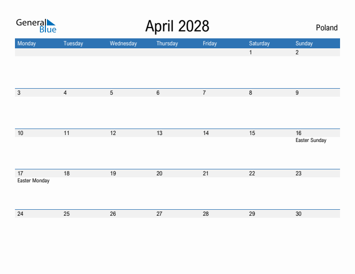 Fillable April 2028 Calendar