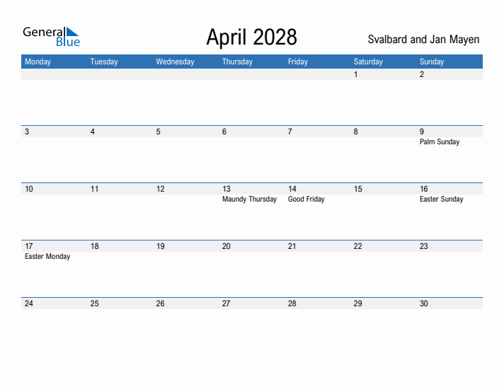 Fillable April 2028 Calendar