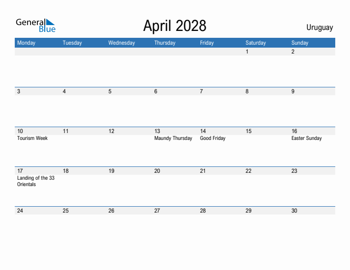 Fillable April 2028 Calendar