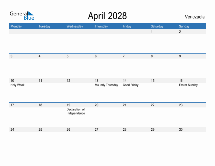 Fillable April 2028 Calendar