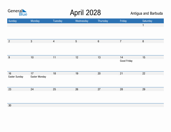 Fillable April 2028 Calendar