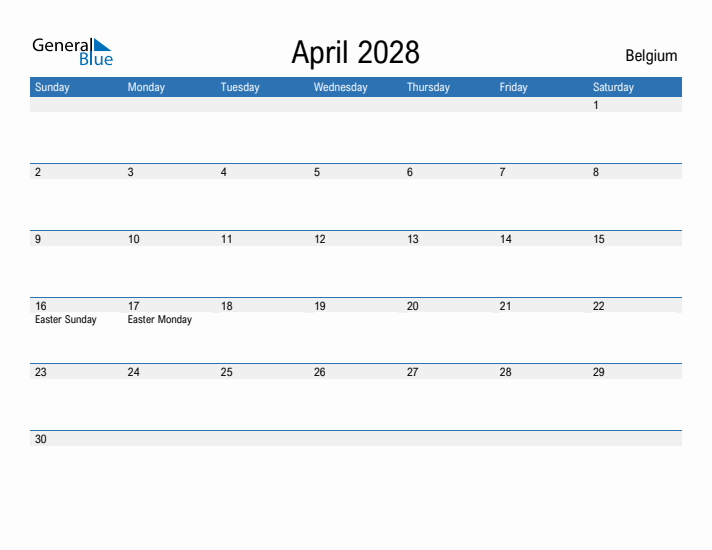 Fillable April 2028 Calendar