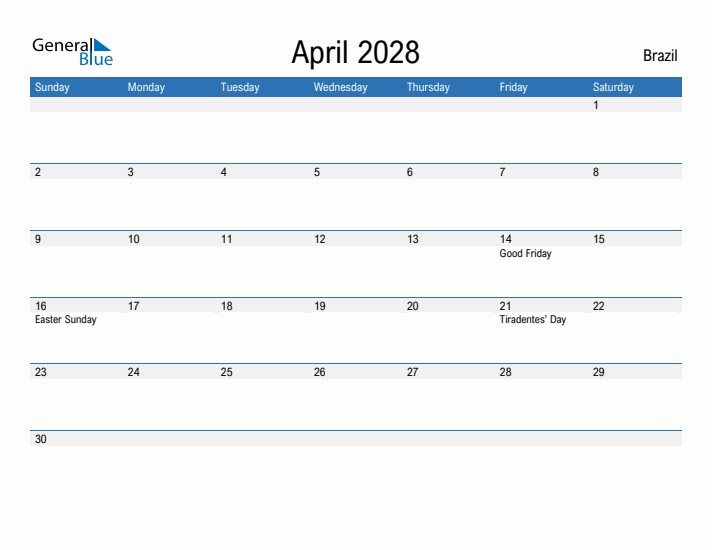 Fillable April 2028 Calendar