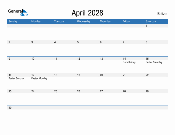 Fillable April 2028 Calendar