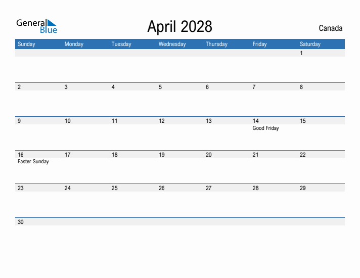 Fillable April 2028 Calendar