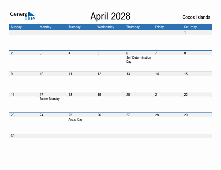 Fillable April 2028 Calendar