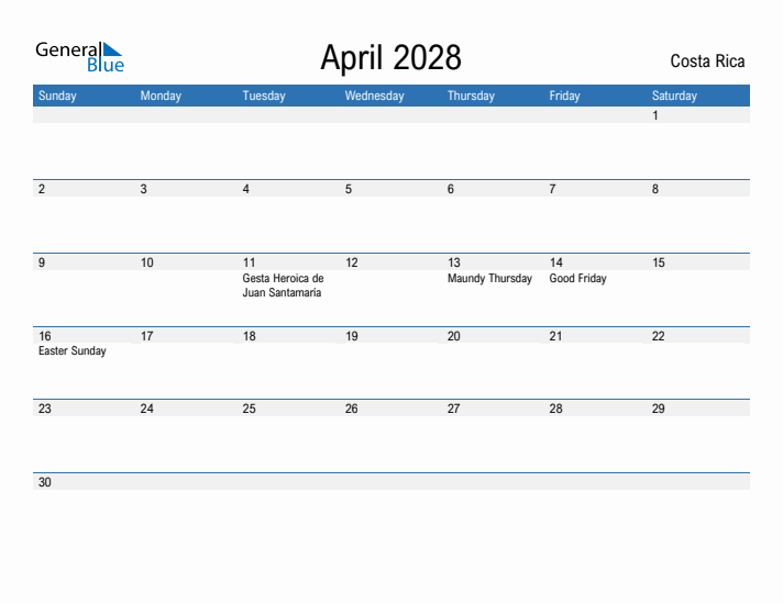 Fillable April 2028 Calendar