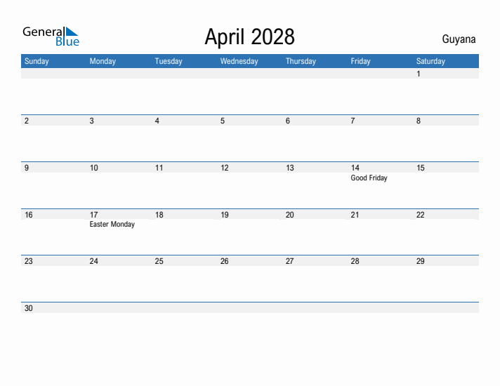 Fillable April 2028 Calendar