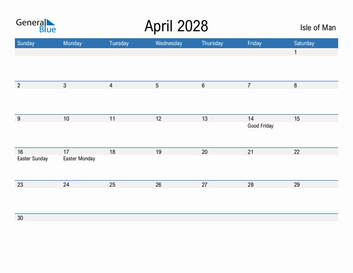 Fillable April 2028 Calendar