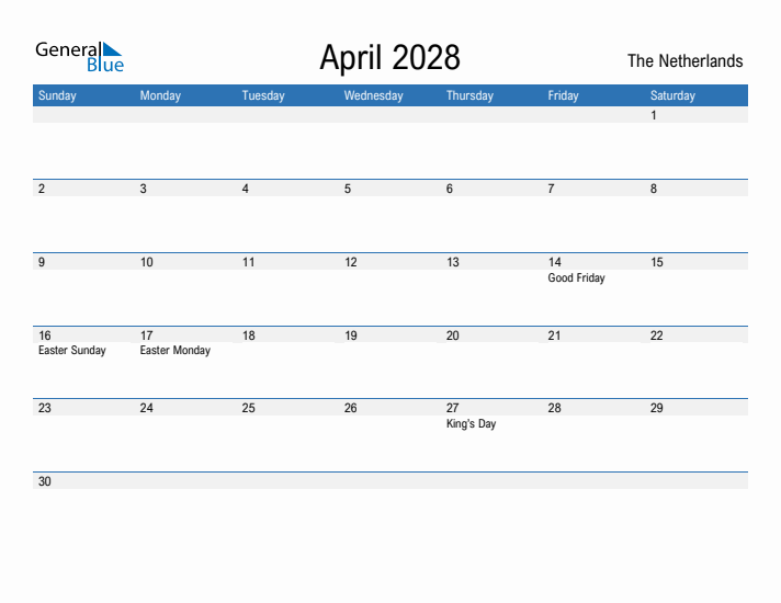 Fillable April 2028 Calendar