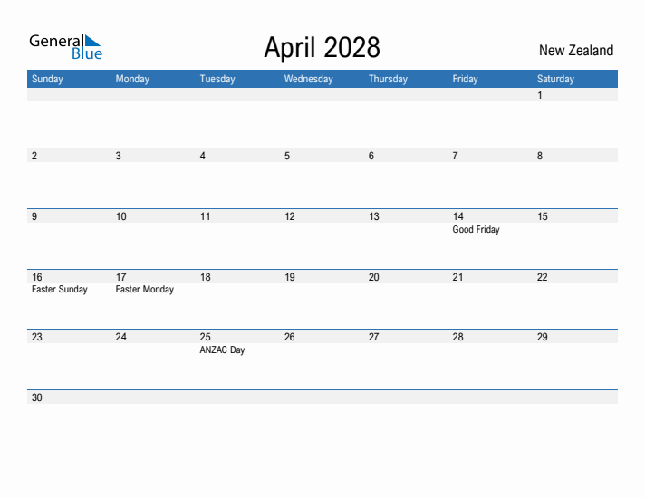 Fillable April 2028 Calendar