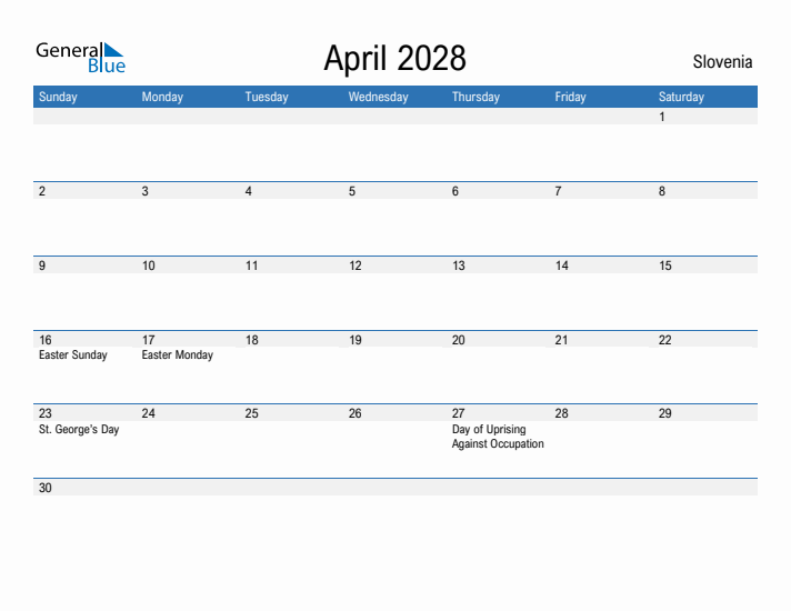 Fillable April 2028 Calendar