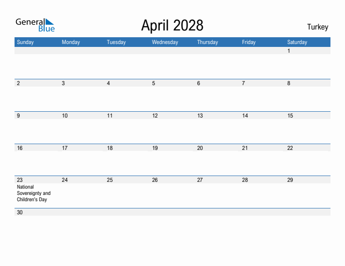 Fillable April 2028 Calendar