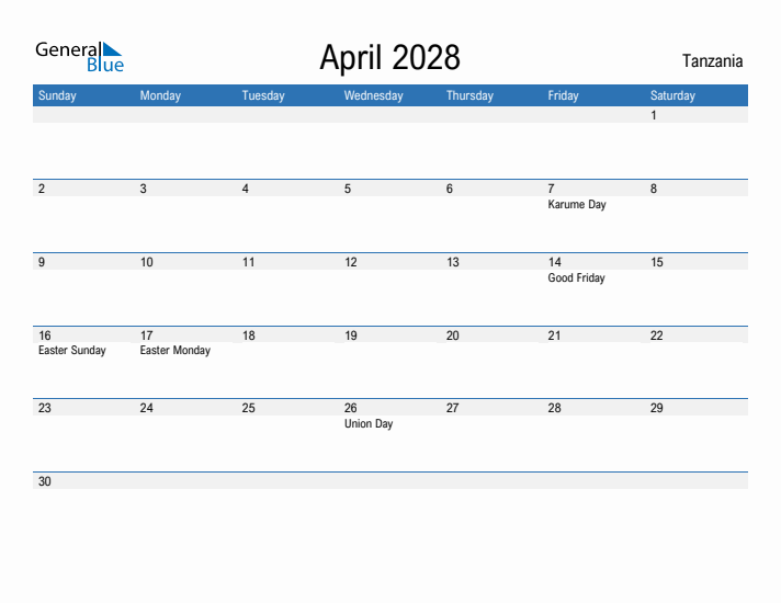 Fillable April 2028 Calendar