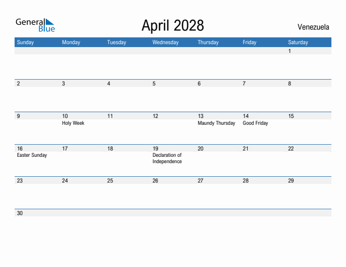 Fillable April 2028 Calendar