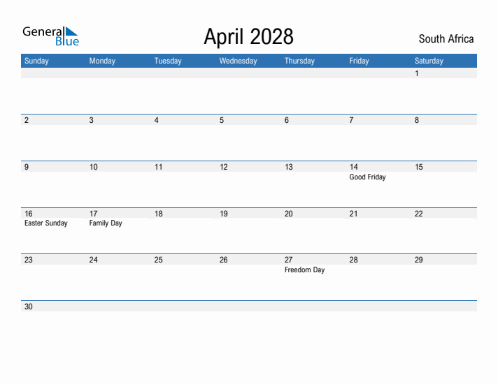 Fillable April 2028 Calendar