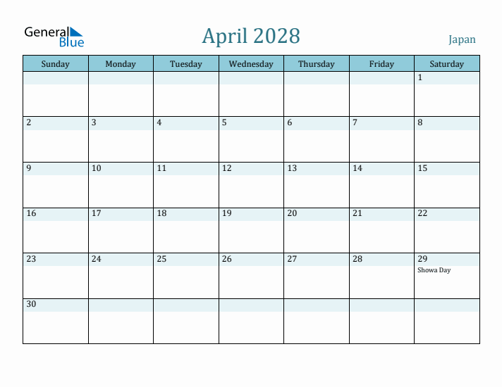 April 2028 Calendar with Holidays