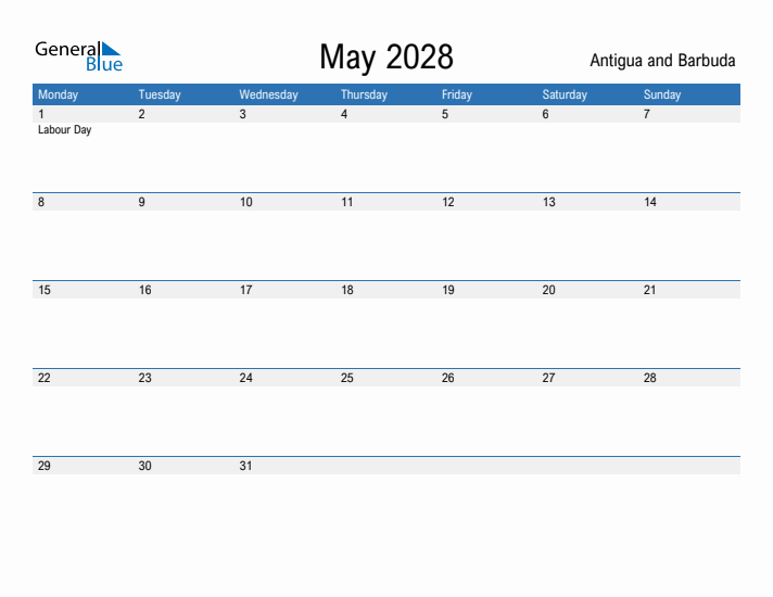 Fillable May 2028 Calendar