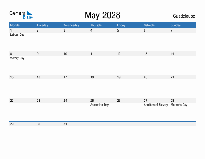 Fillable May 2028 Calendar