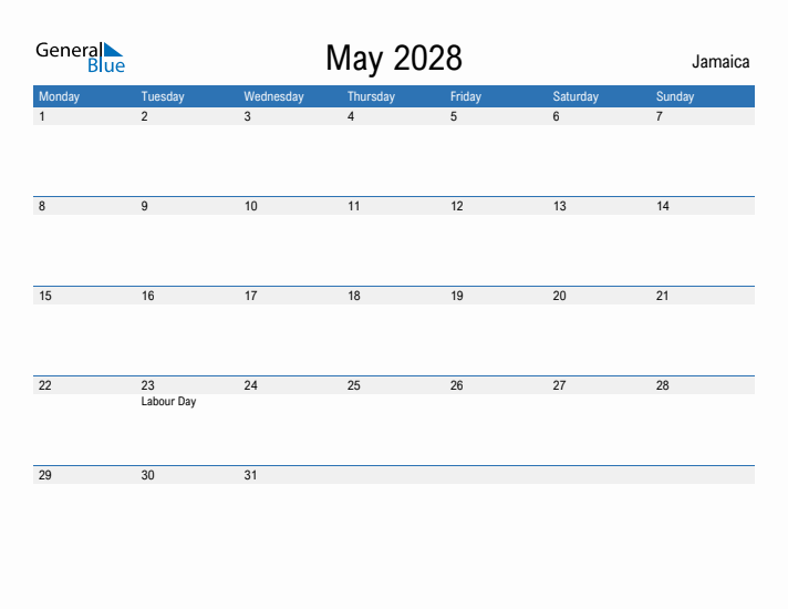 Fillable May 2028 Calendar