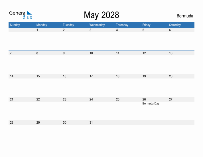 Fillable May 2028 Calendar