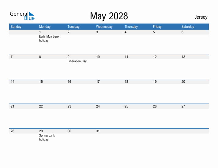 Fillable May 2028 Calendar