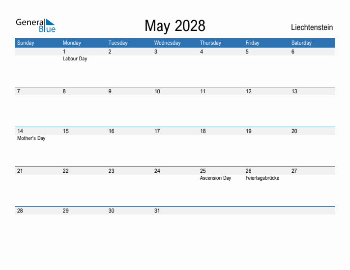 Fillable May 2028 Calendar