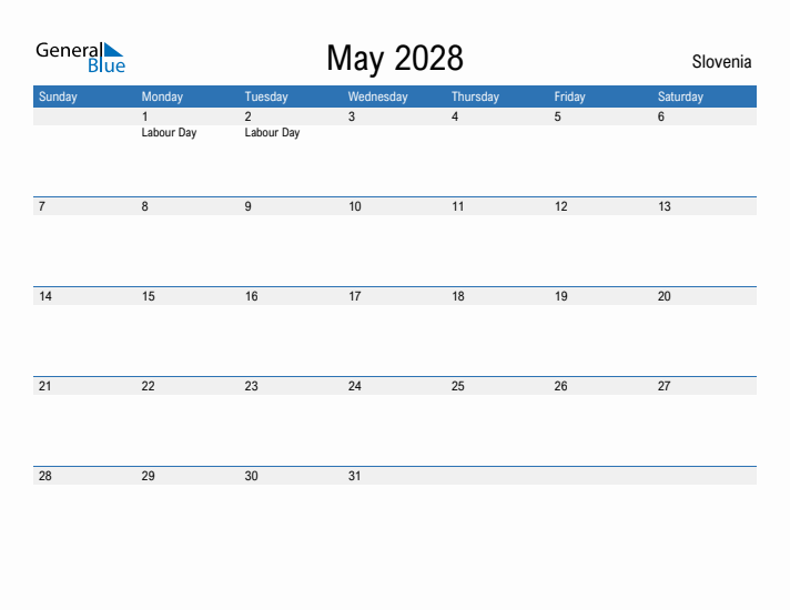 Fillable May 2028 Calendar