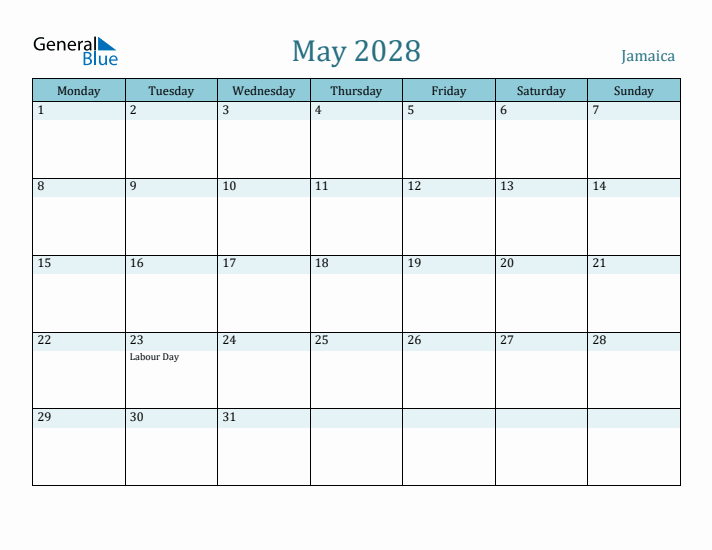 May 2028 Calendar with Holidays